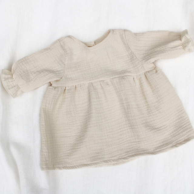 Two thirteen latte dress wide sleeve mousseline