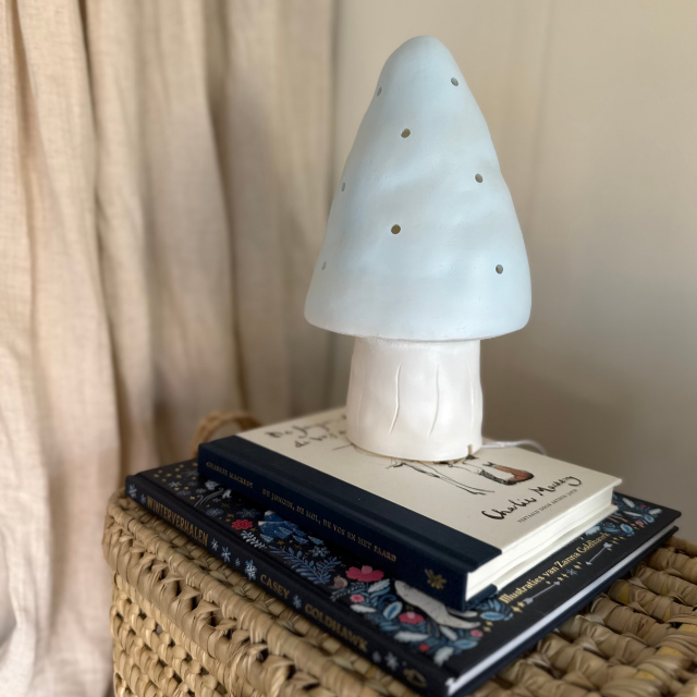 Egmont toys lamp paddenstoel blauw 15x28 cm kinderkamer