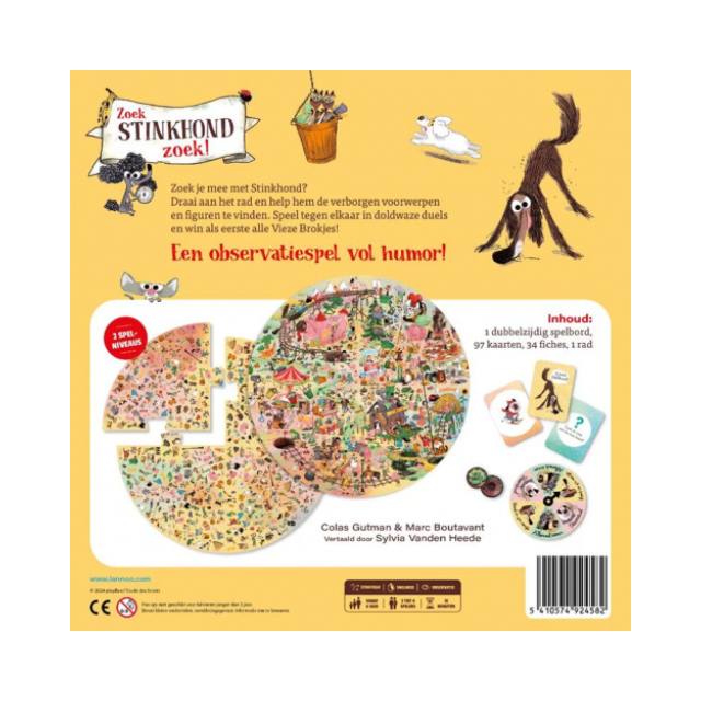 het spel stinkhond achterkant