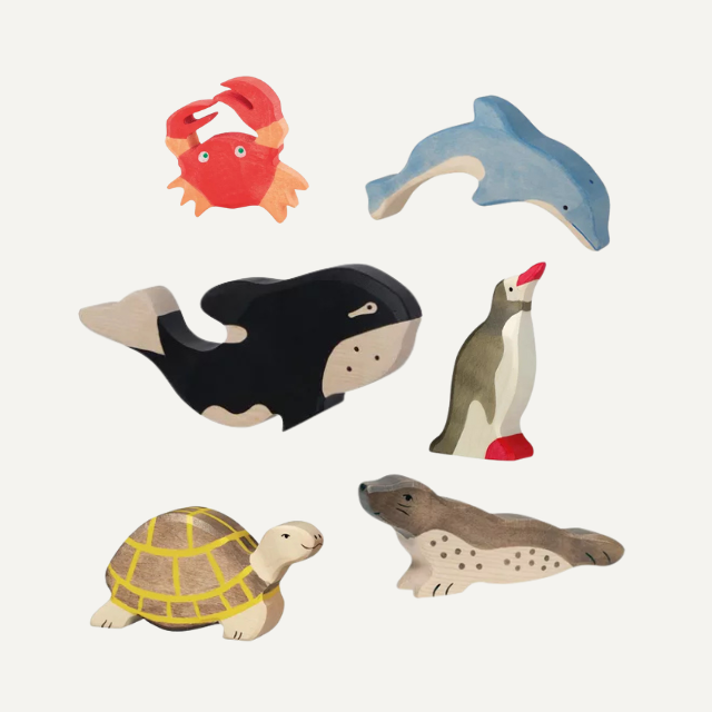 Holztiger water- en zeedieren