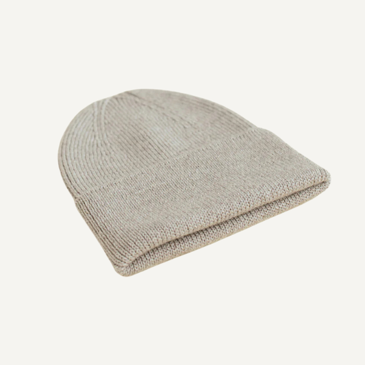 Hvid beanie fonzie newborn pebble kids