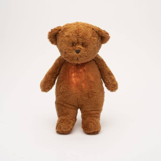 Moonie the humming bear - caramel met licht en muziek