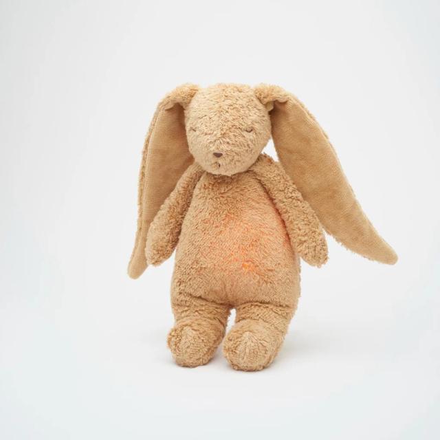 Moonie the humming bunny - cappuccino met licht en muziekjes