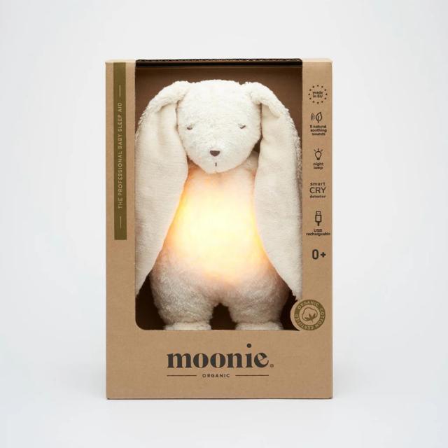 Moonie the humming bunny - polar met licht en muziek in doos