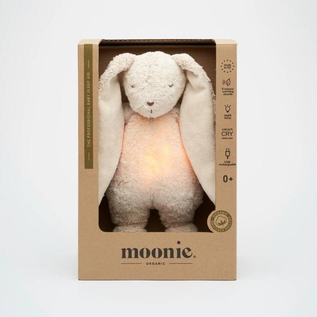 Moonie the humming bunny - sand met licht en muziek in doos