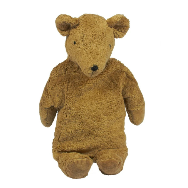 Senger knuffel beer groot beige met pittenzak