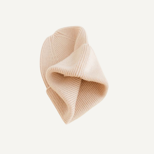 hvid merinowol wol muts baby newborn oat