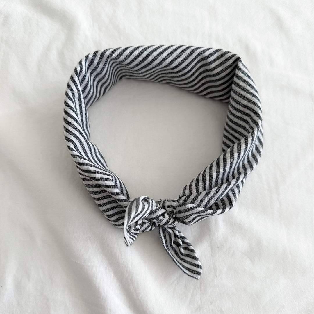 Striped scarf kids blue