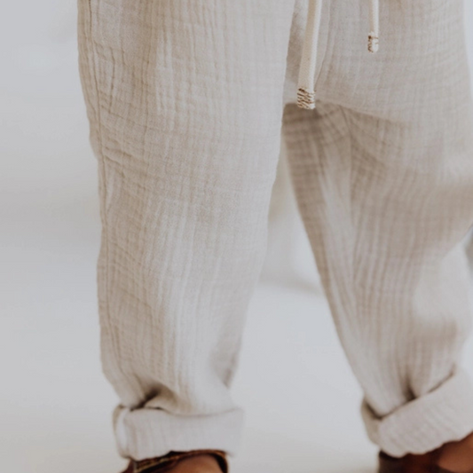 broek zomerbroek stone beige finch fable kinderkleding