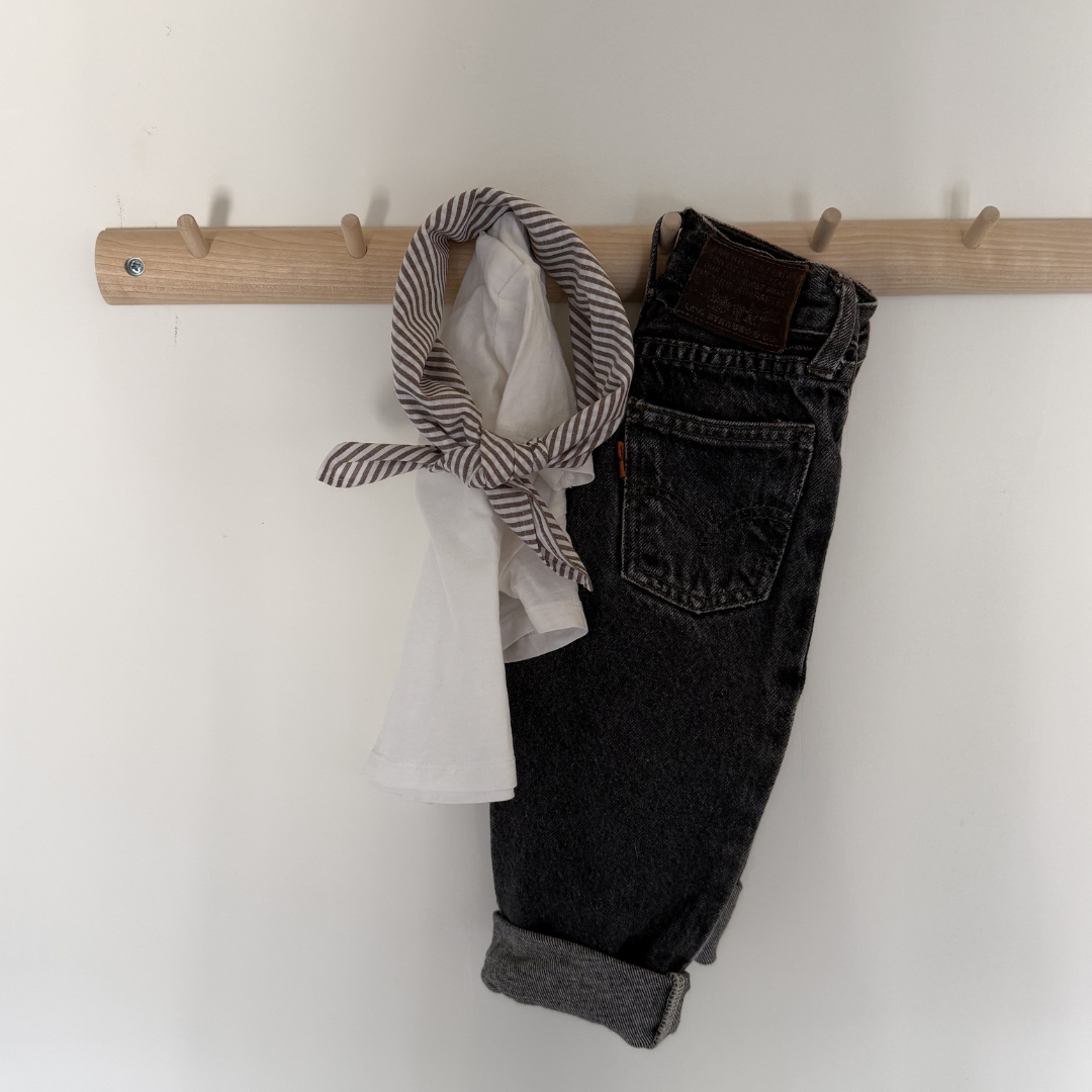Gestreepte bruine sjaal kids