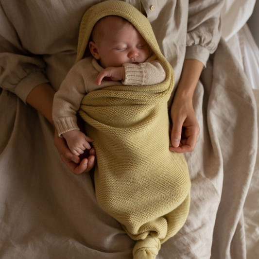 cocoon baby newborn light yellow