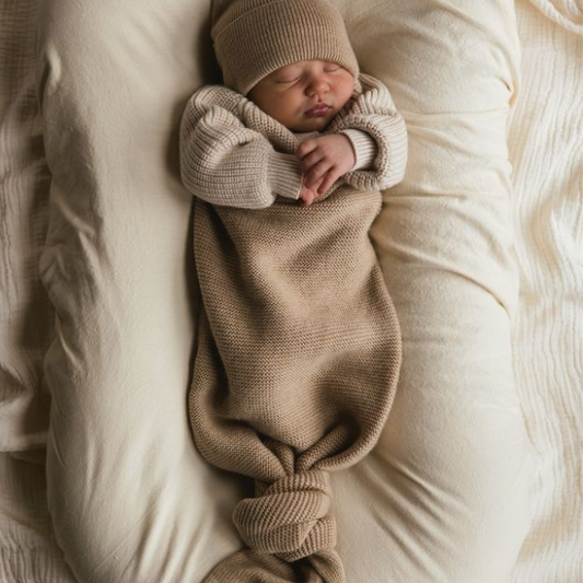 cocoon hvid merinowol sand zand baby newborn