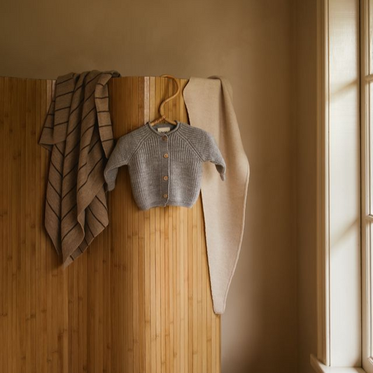 harry deken mocha sand hvid merinowol baby