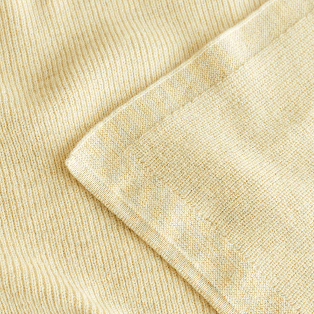 zachte wollen deken merinowol light yellow baby