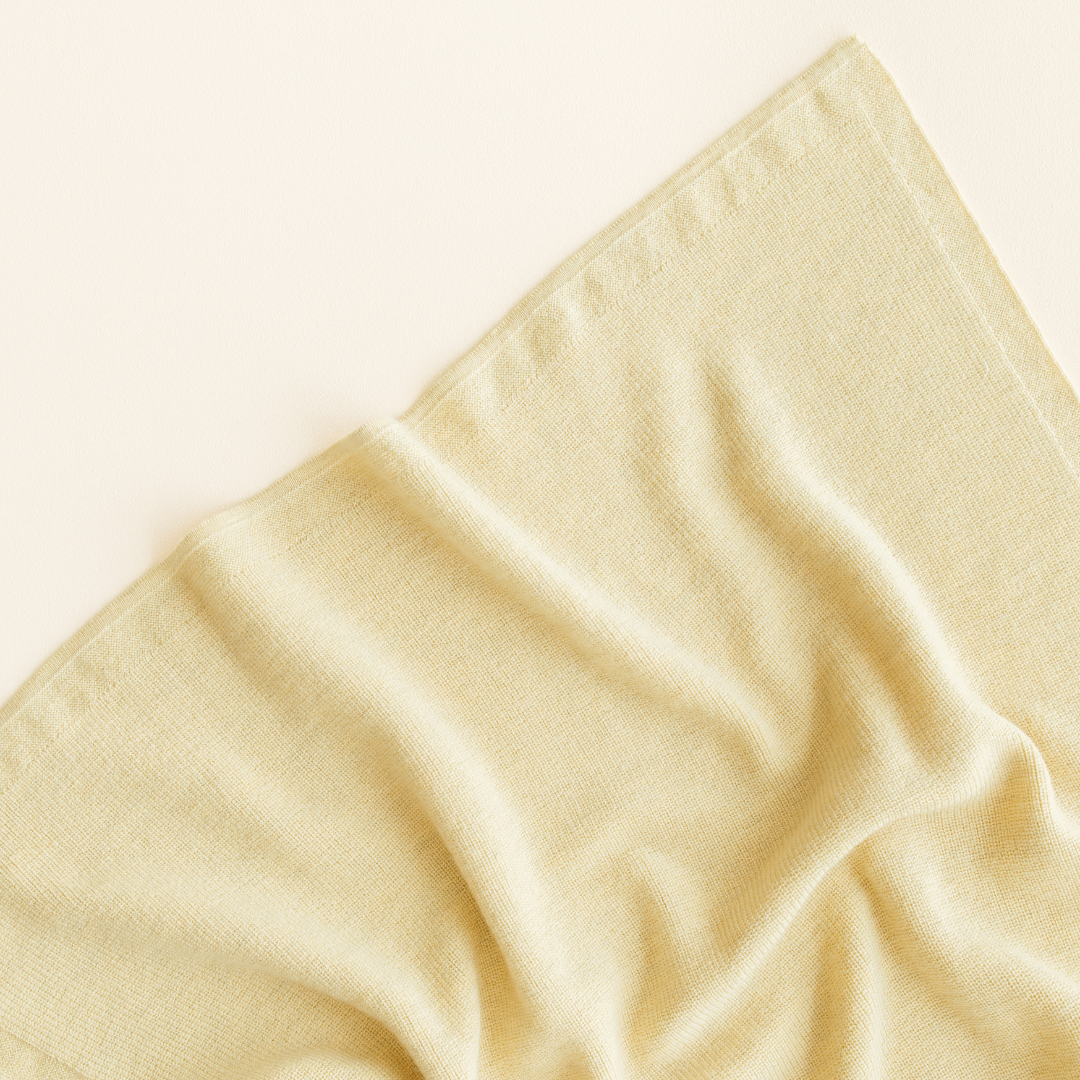 wollen deken baby newborn hvid geel
