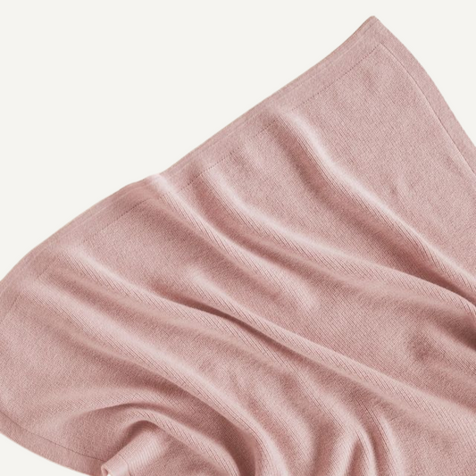 hvid wollen deken merinowol baby newborn roze powder