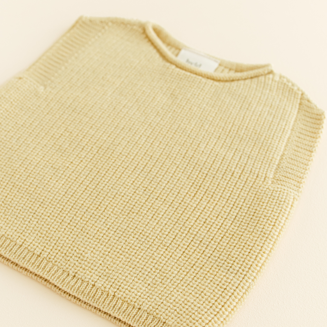 hvid merinowol vest light yellow baby newborn