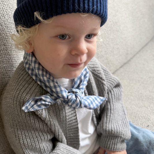 geruite blauwe sjaal kids