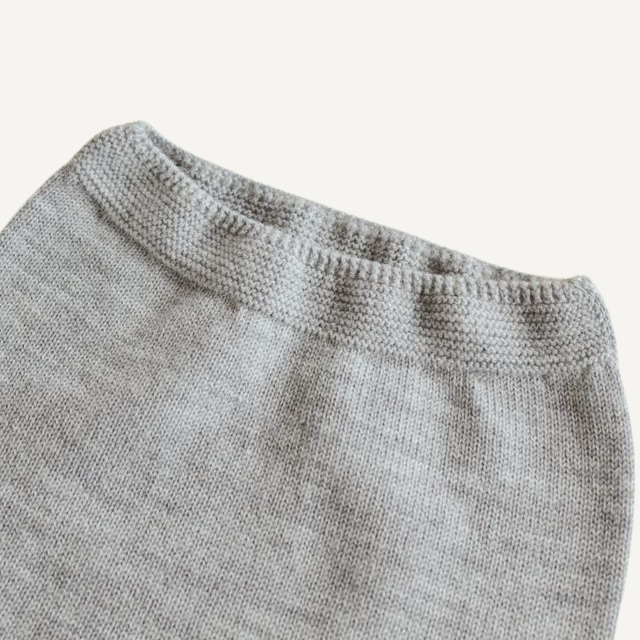 grey melange wollen merinowol broek legging hvid baby newborn