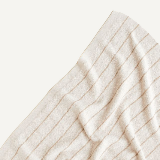 harry deken wol merinowol hvid gestreept cream sand newborn