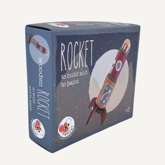 houten raket verfen kinderen diy speelgoed