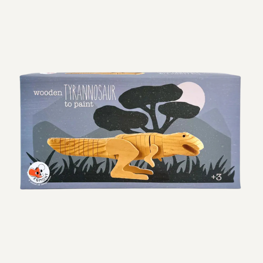 houten dinosaurus verven tyrannosaurus diy