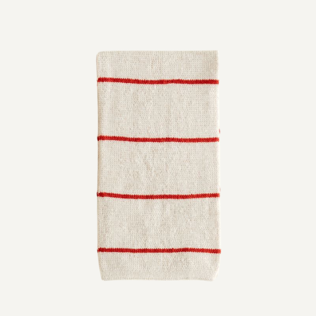 igor sjaal hvid cream rood merinowol wol baby