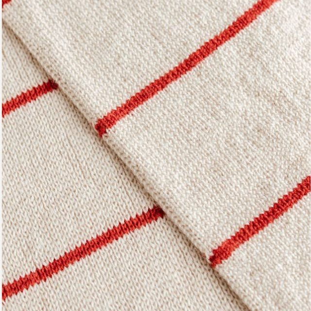 Hvid sjaal igor cream + red