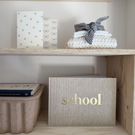 invulboek linnen school schoolfoto's kidooz