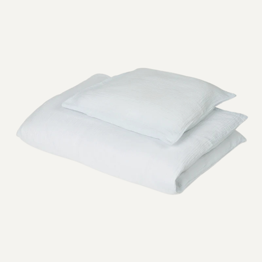 Lubilu mousseline kinderbeddengoed lichtblauw 70 x 140 cm