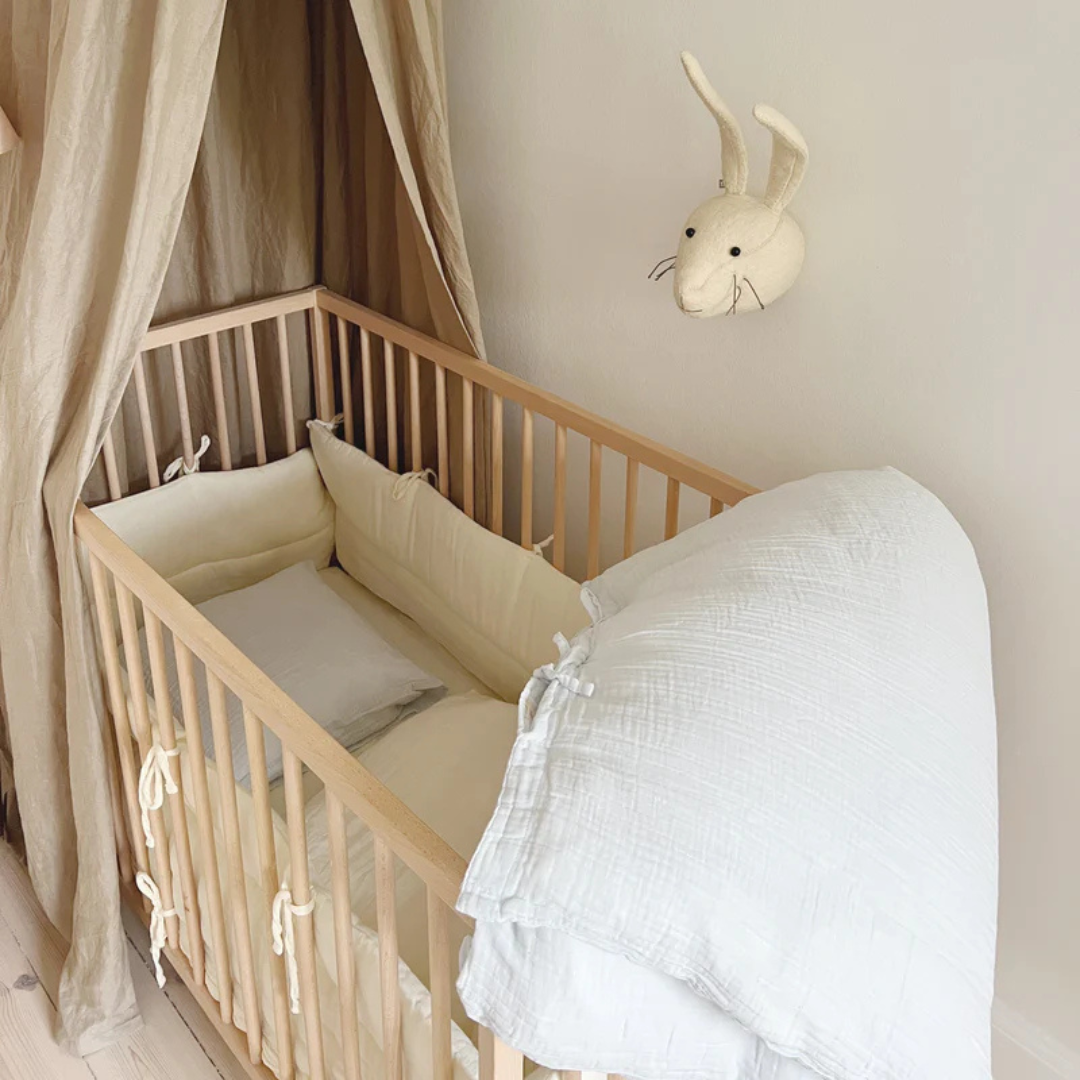 Lubilu mousseline kinderbeddengoed lichtblauw 70 x 140 cm