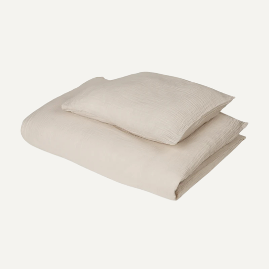 lubilu junior bedding beige muslin kinderkamer