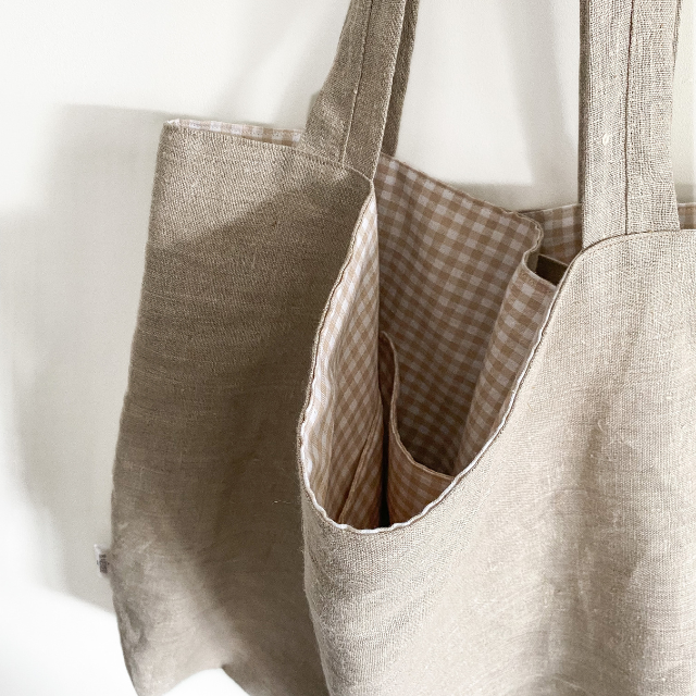 Linnen mombag Mae voorbeeld