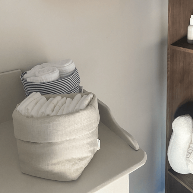 Linnen mand beige voorbeeld