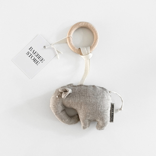 olifant donker linnen bijtring speenkoord