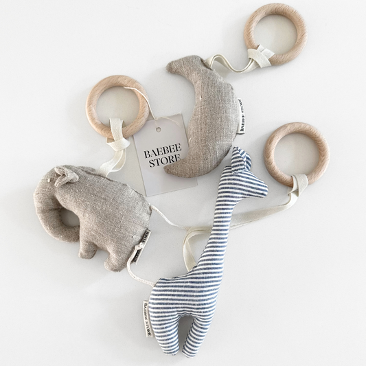 maan olifant giraf bijtring gestreept linnen