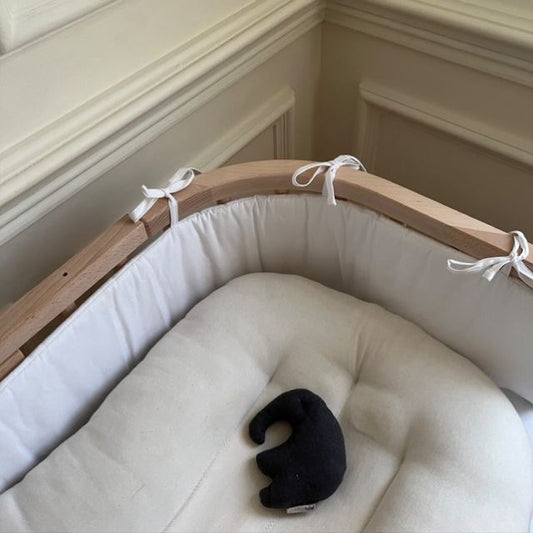 Linnen olifantje knuffel antraciet/zwart