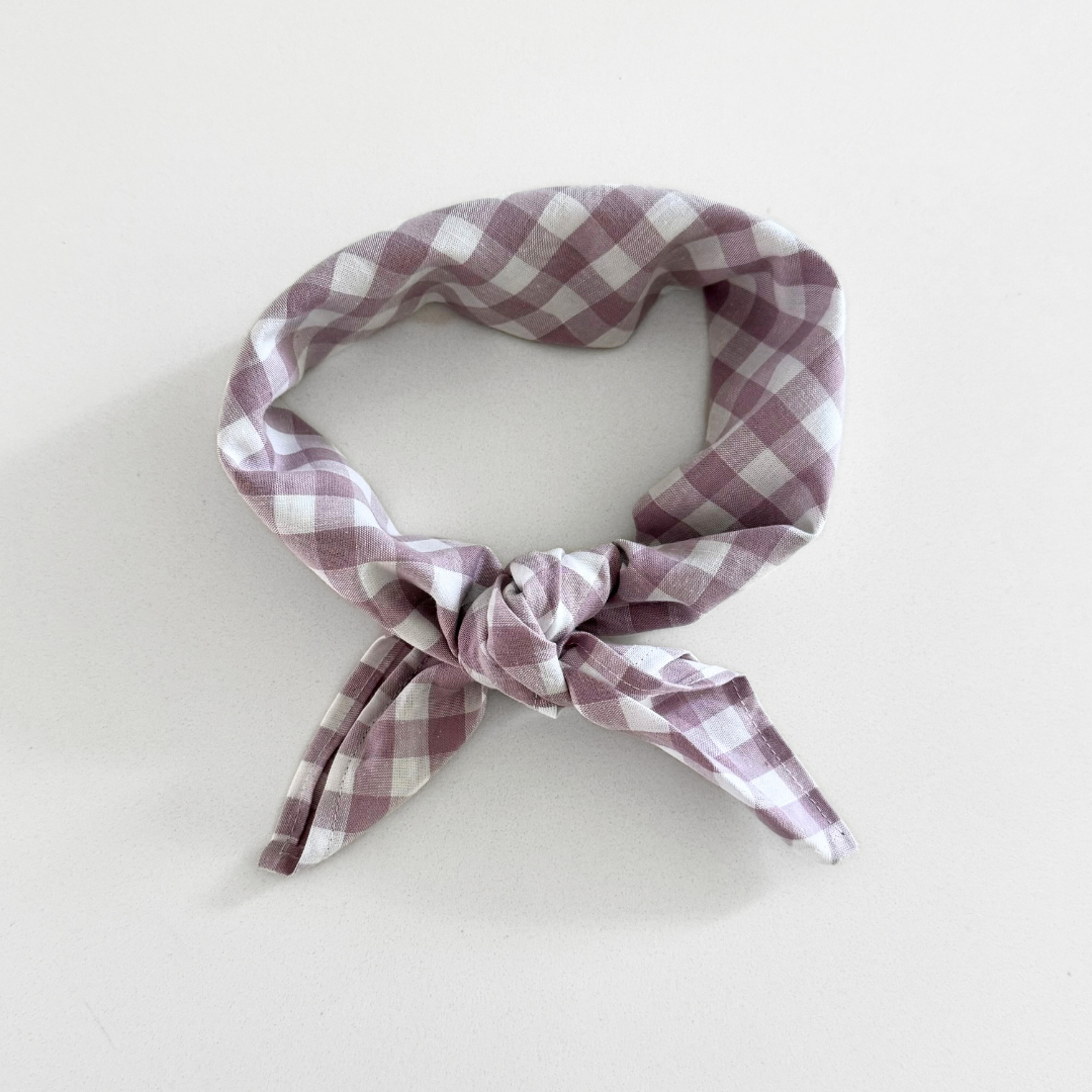 oud roze geruite sjaal kids