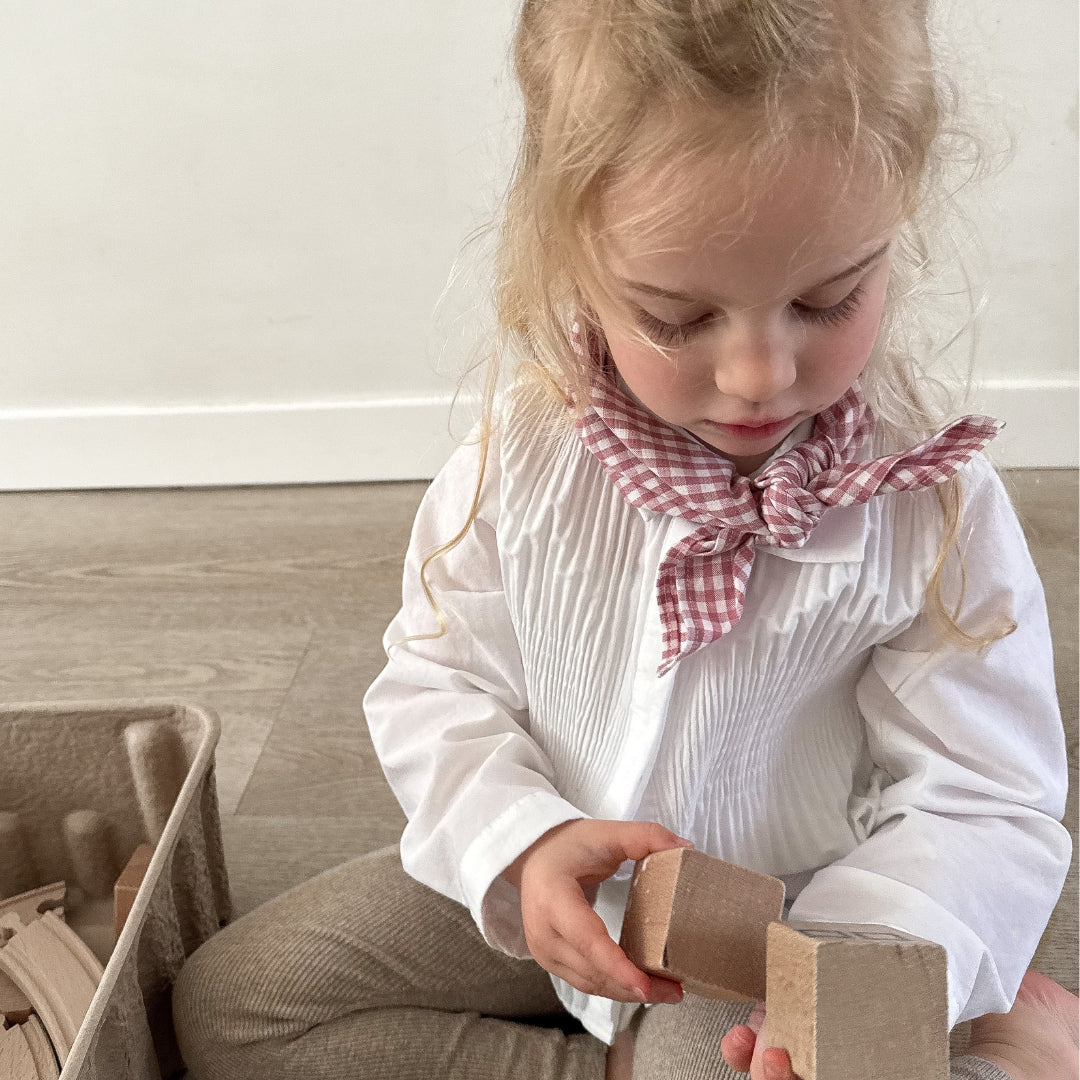 sjaaltje kinderkleding meisje oudroze boerenbont