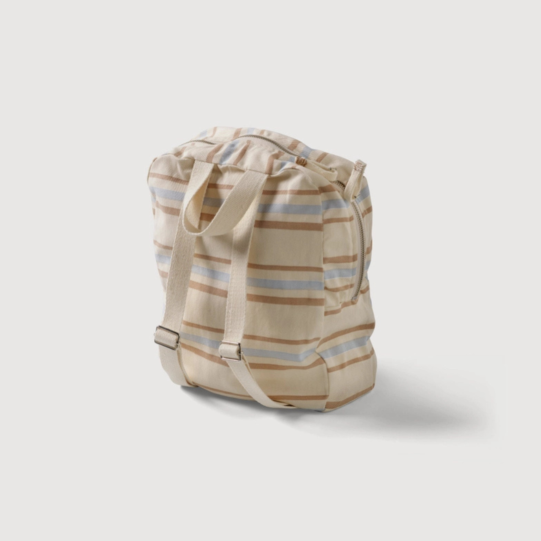 finch fable rugzak gestreept blauw brons kids kinderrugzak