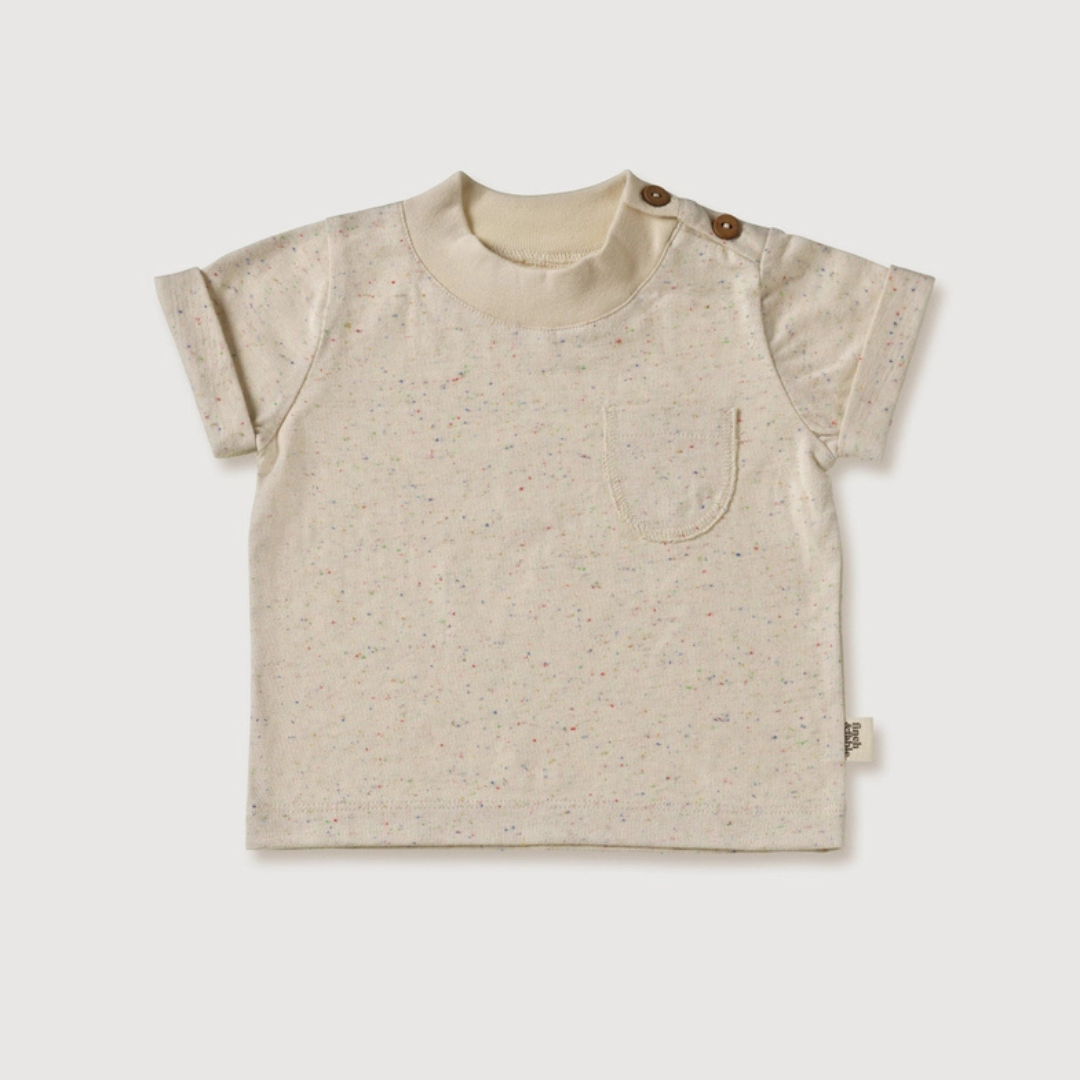 baby shirt zomer sprinkle beige