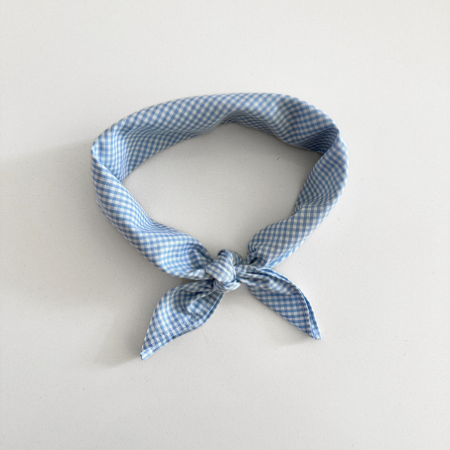 sjaal blauw wit geruit kids baby