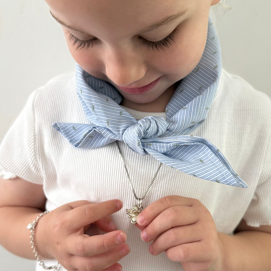 blauw wit gestreepte sjaal kids baby accessoires haarband