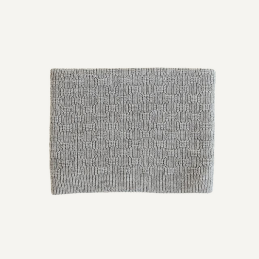 sjaal hvid merinowol tube scarf grey melange kids baby