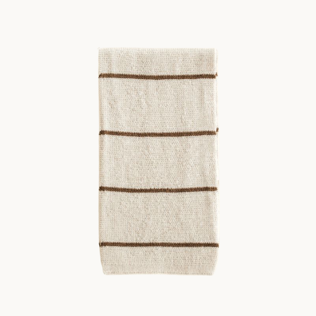 sjaal igor hvid merinowol gestreept bruin beige mocha