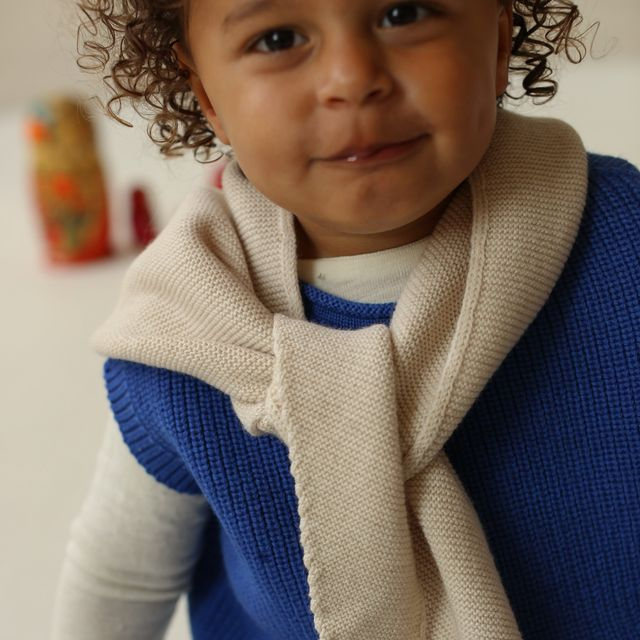 josephina sjaal hvid wol cream kids baby