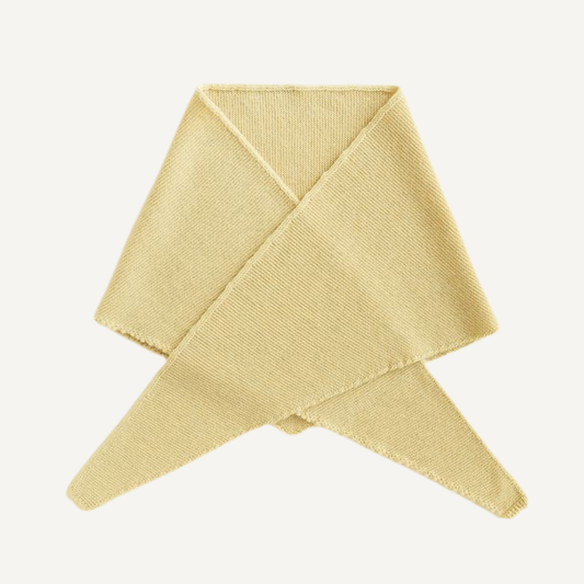 josephina sjaal geel merinowol hvid kids