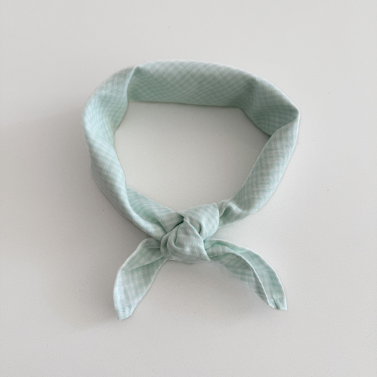 sjaal kids baby geruit groen mint