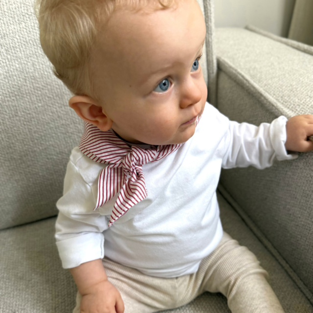 rood wit gestreepte sjaal kids baby haarband