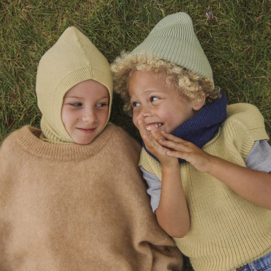 gigi sjaal hvid merinowol wol baby kids blauw tube